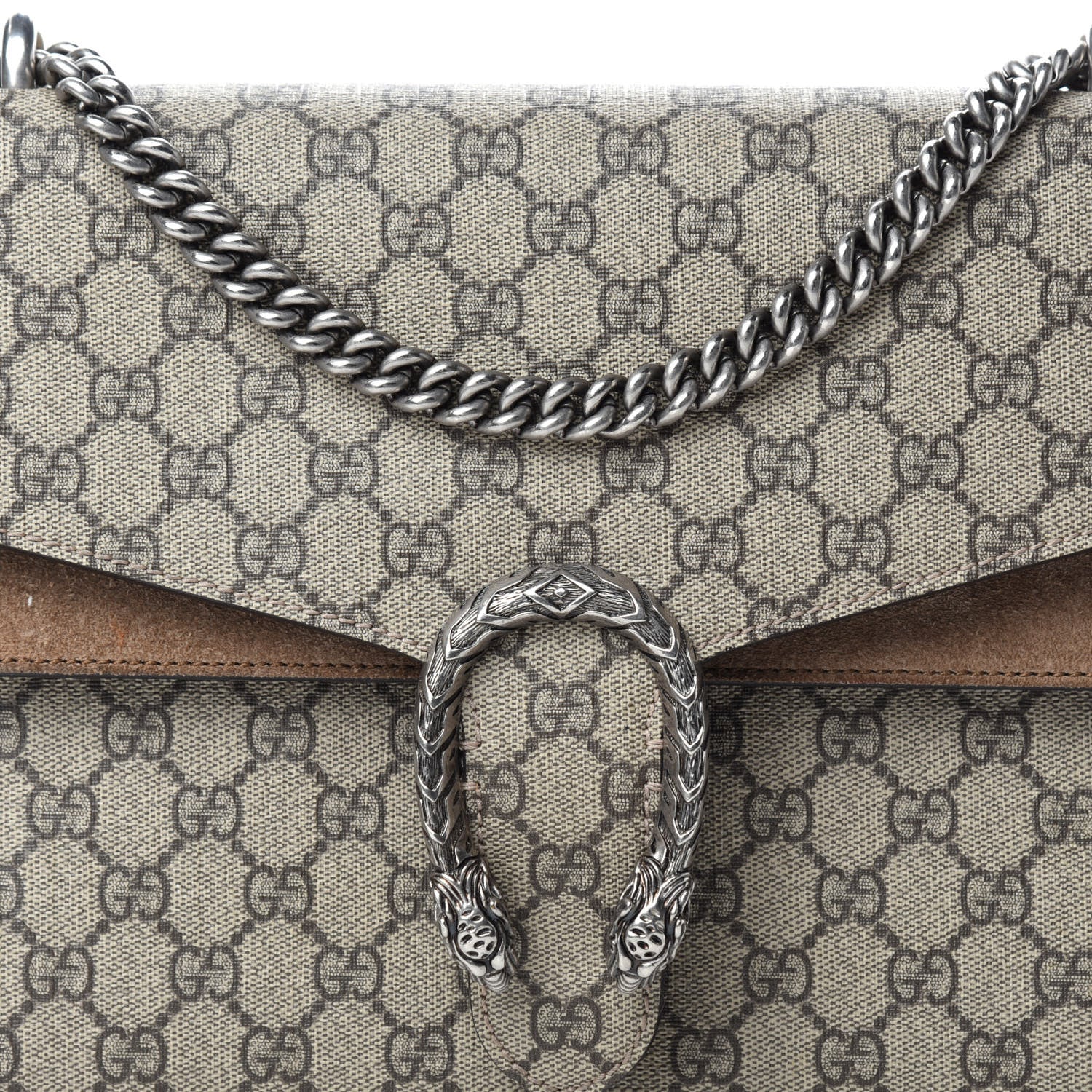 Gucci GG Supreme Monogram Medium Dionysus Shoulder Bag Taupe 11 of 11