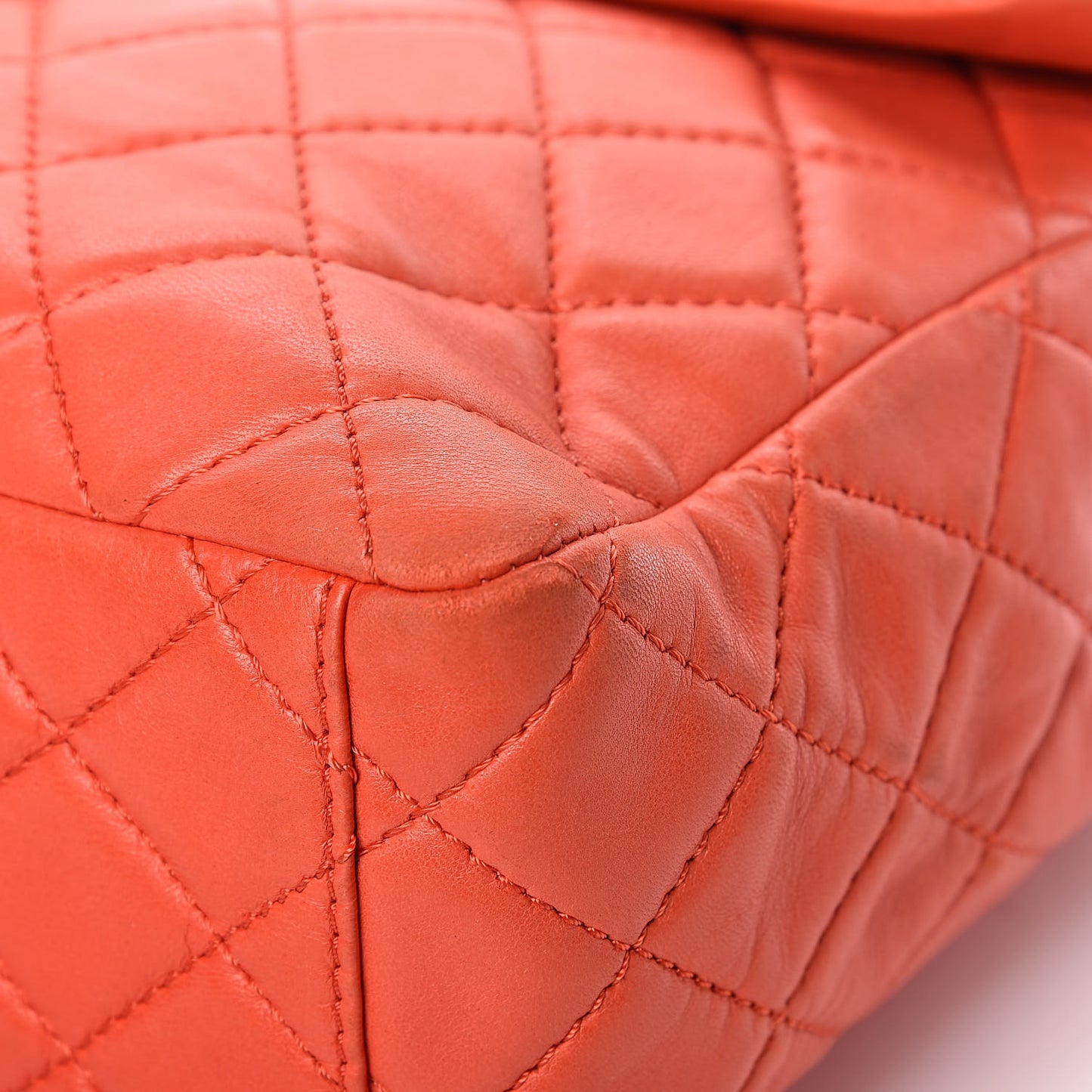 Lambskin Quilted XL Maxi Single Flap Red