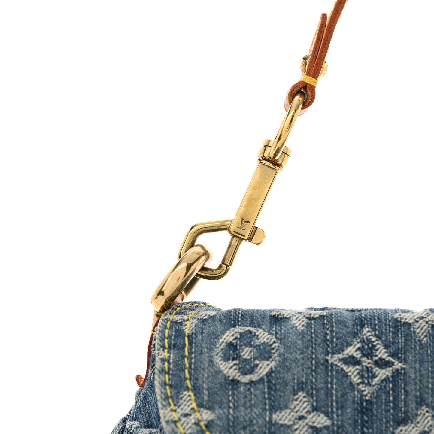 Monogram Denim Mini Pleaty Blue