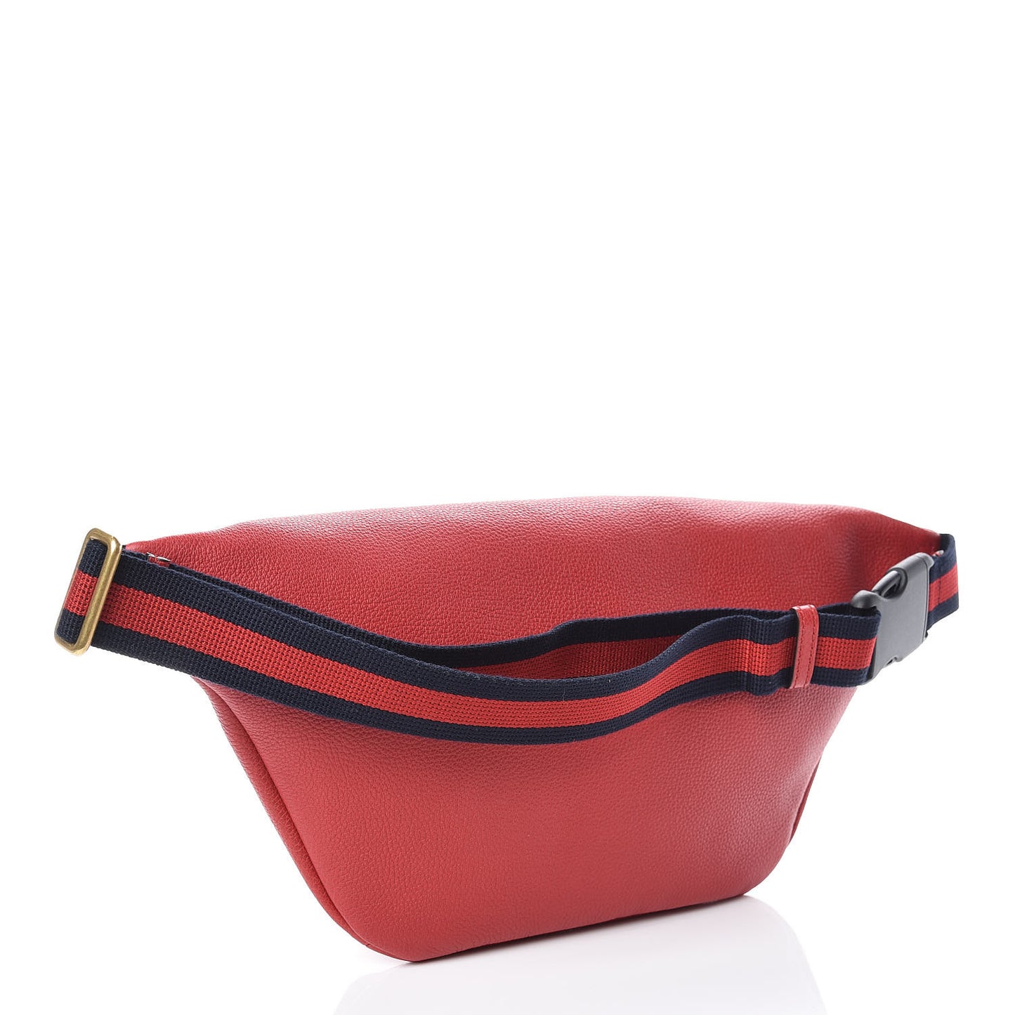 Grained Calfskin Logo Belt Bag Hibiscus Red