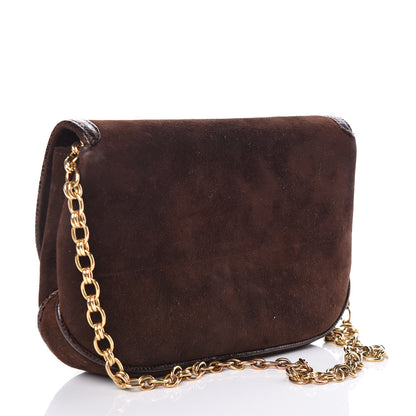 Chanel Suede Lizard Small Flap Brown 3 of 11