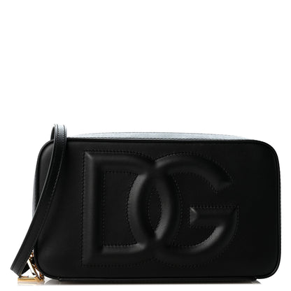 Dolce & Gabbana Calfskin Small DG Logo Camera Crossbody Bag Black 1 of 10