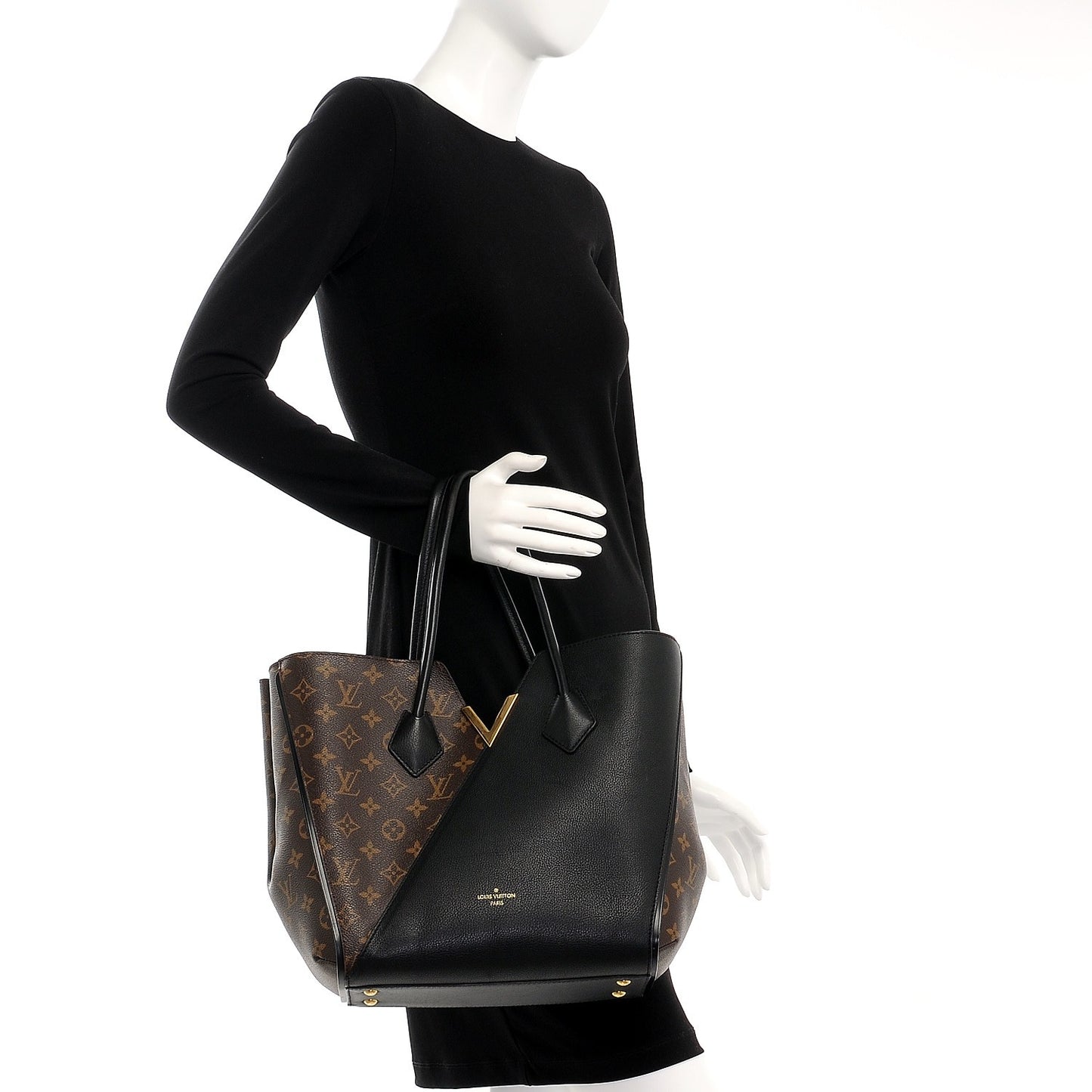 Calfskin Monogram Kimono Tote Black