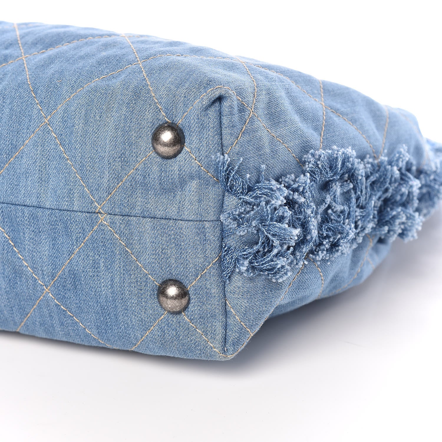 Chanel Denim Quilted Chain Hobo Light Blue 9 of 9