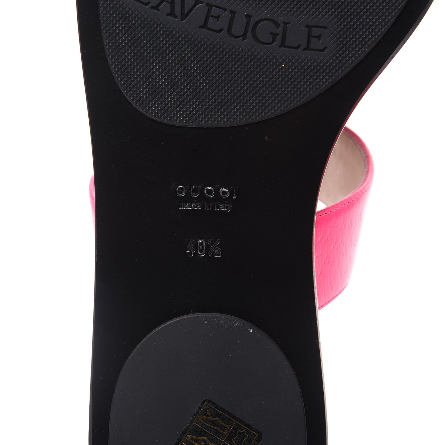 Calfskin GG Marmont Thong Sandals 40.5 Fuxia Fluo