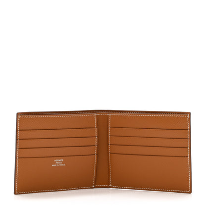 Hermes Epsom Citizen Twill Compact Wallet Gold 5 of 7