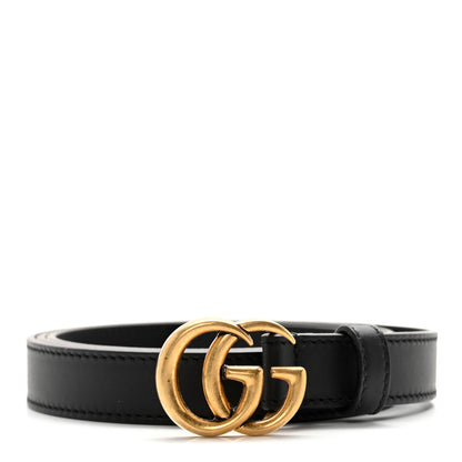 Gucci Calfskin Double G 20mm Belt 105 42 Black 1 of 6