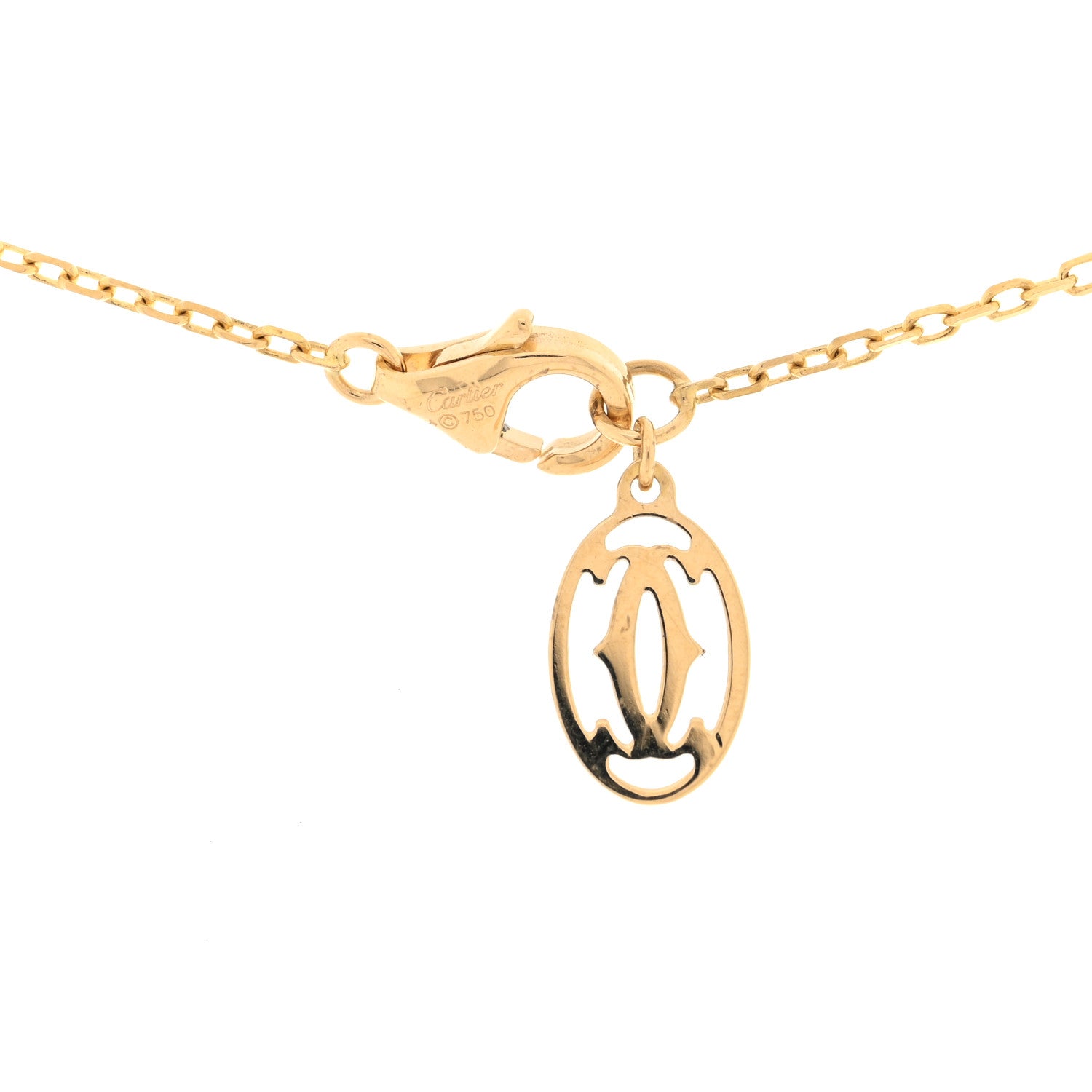 Cartier 18K Yellow Gold Diamond SM D'Amour Pendant Necklace 7 of 7