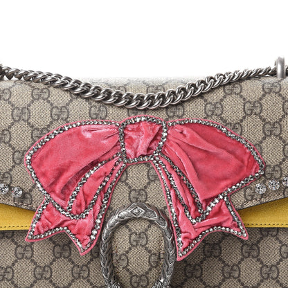 Gucci GG Supreme Monogram Crystal Bow Embroidered Medium Dionysus Shoulder Bag Yellow 8 of 8