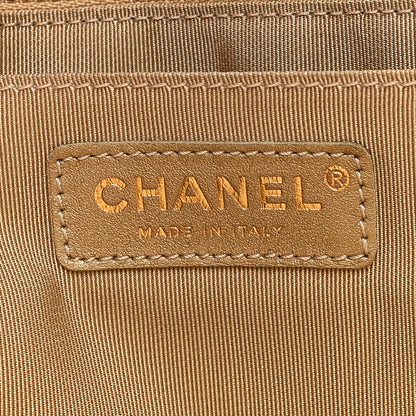 Chanel Metallic Calfskin Quilted Small XXL Travel Flap Bag Gold 6 of 9