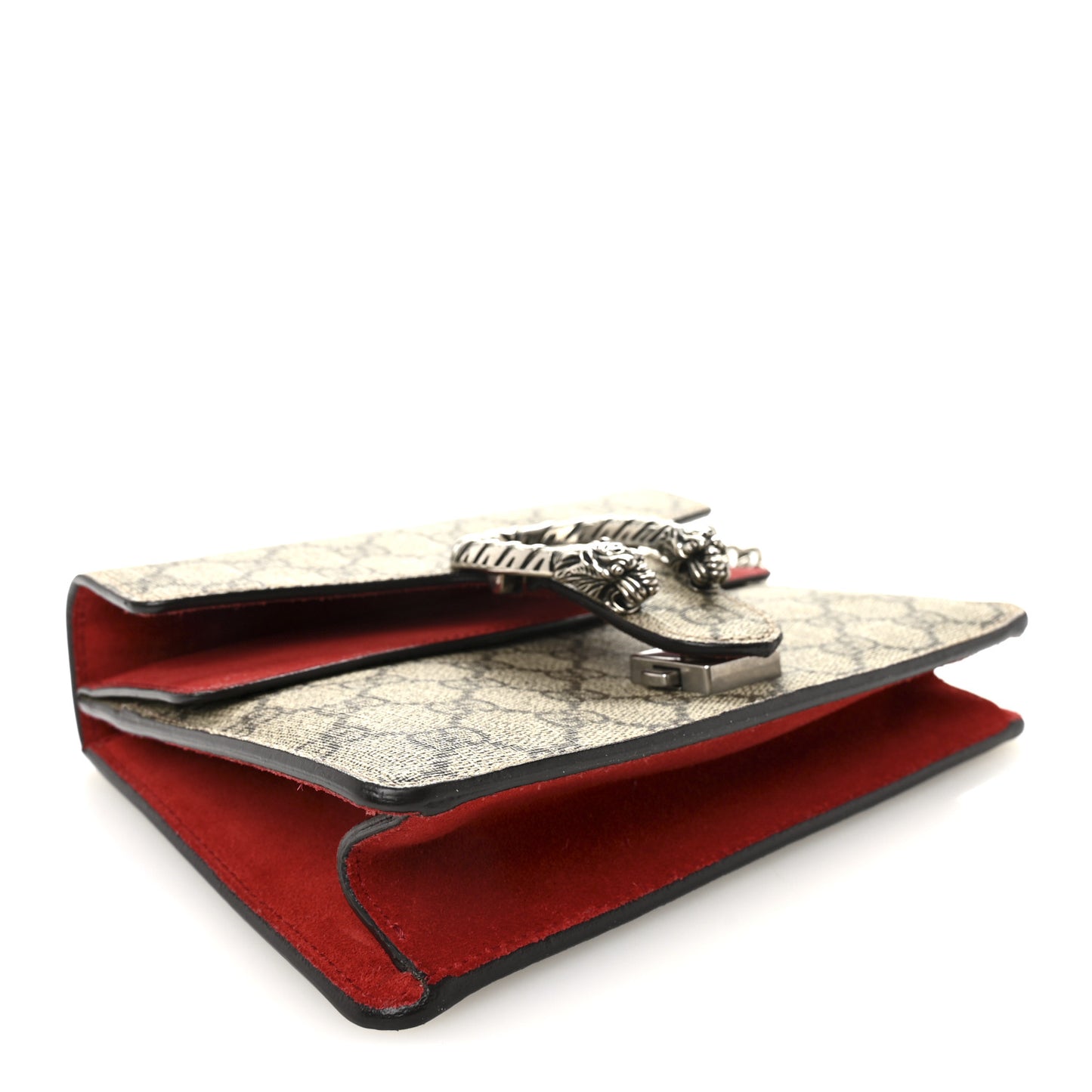 GG Supreme Monogram Mini Dionysus Shoulder Bag Hibiscus Red