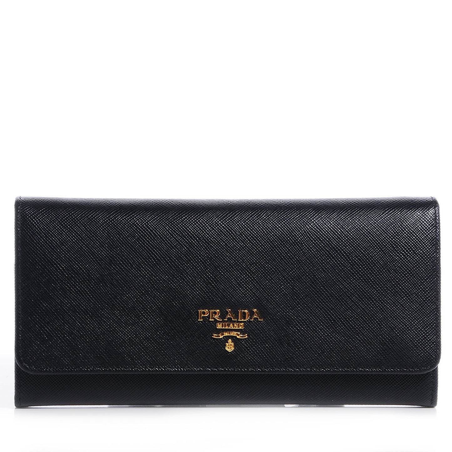 Saffiano Metal Continental Wallet Nero Black