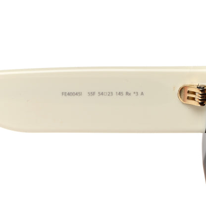 Fendi Acetate Hexagonal Fendi Bold Sunglasses FE40045I Havana White 5 of 7