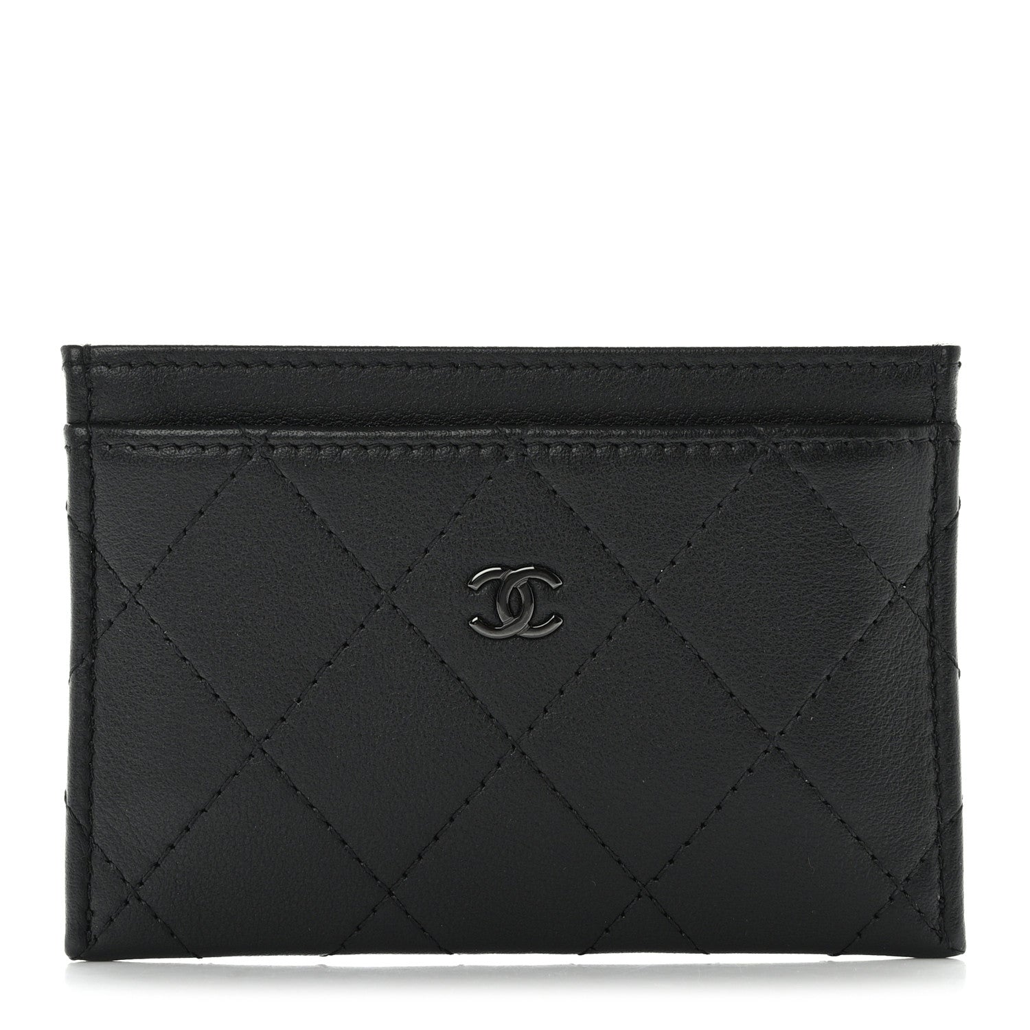Chanel Calfskin Quilted Card Holder So Black 1 of 9