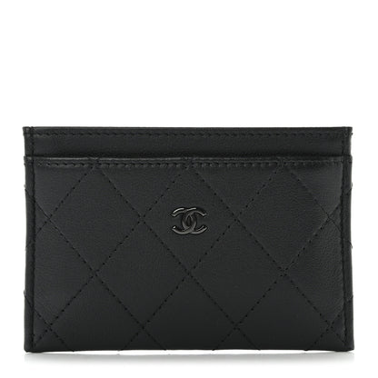 Chanel Calfskin Quilted Card Holder So Black 1 of 9