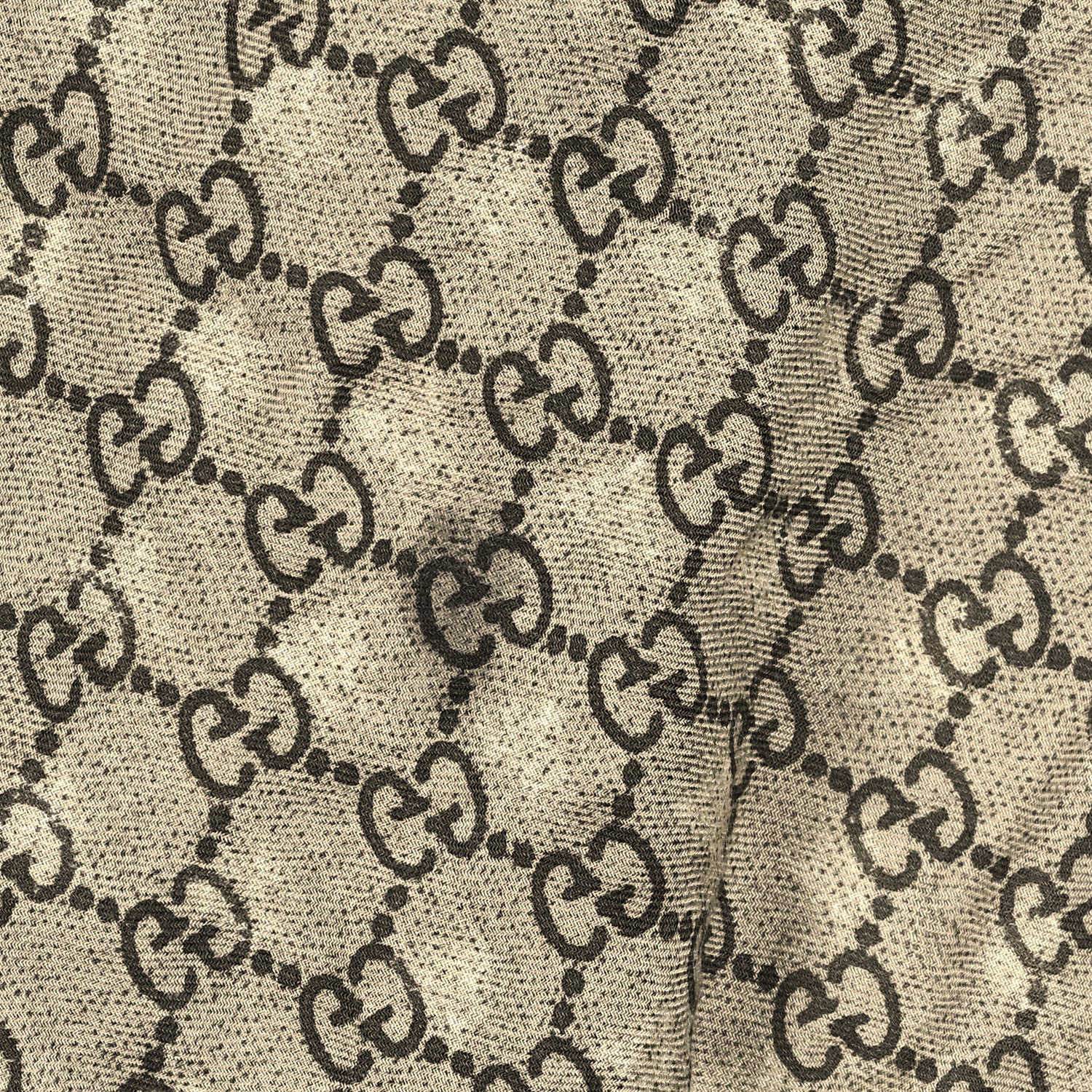 Gucci Modal Silk GG Monogram Big Bee GG Shawl Black Red 4 of 5