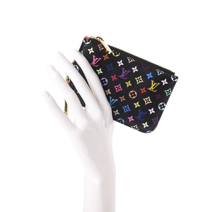 Louis Vuitton Monogram Multicolor Key Pouch Black Grenade 2 of 6