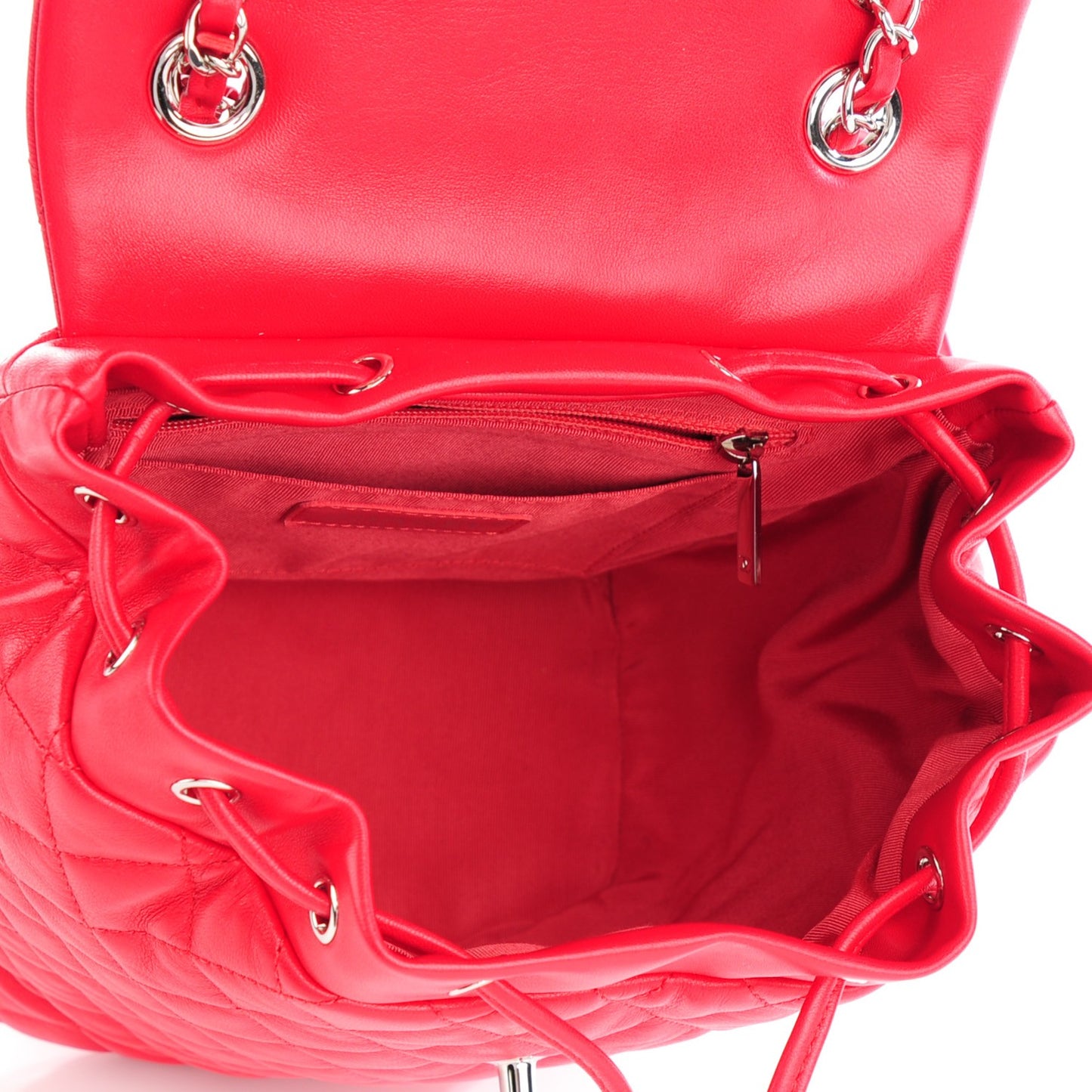 Lambskin Quilted Small Urban Spirit Backpack Red