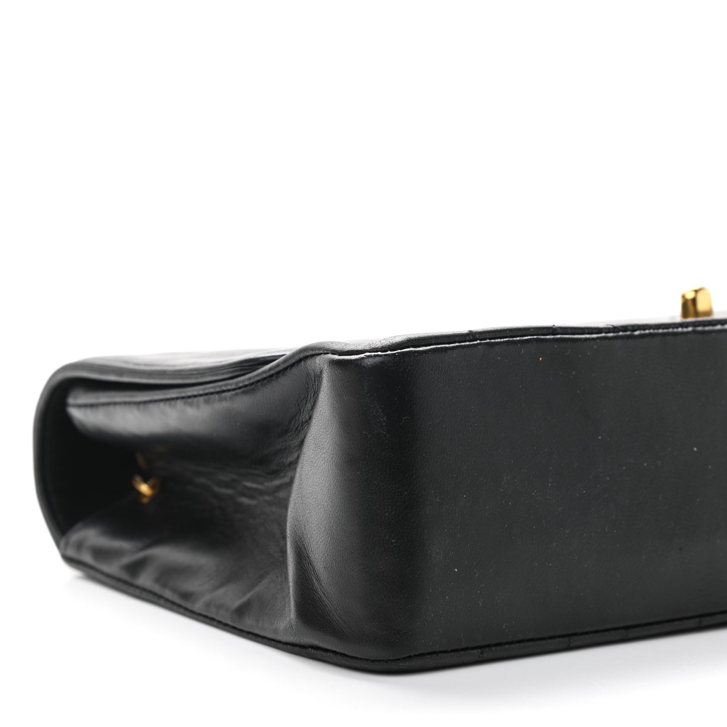 Lambskin Quilted Medium Single Flap Black