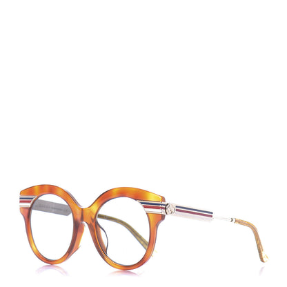 Gucci Acetate Round Frame Web Sunglasses GG0282SA Tortoise 1 of 11