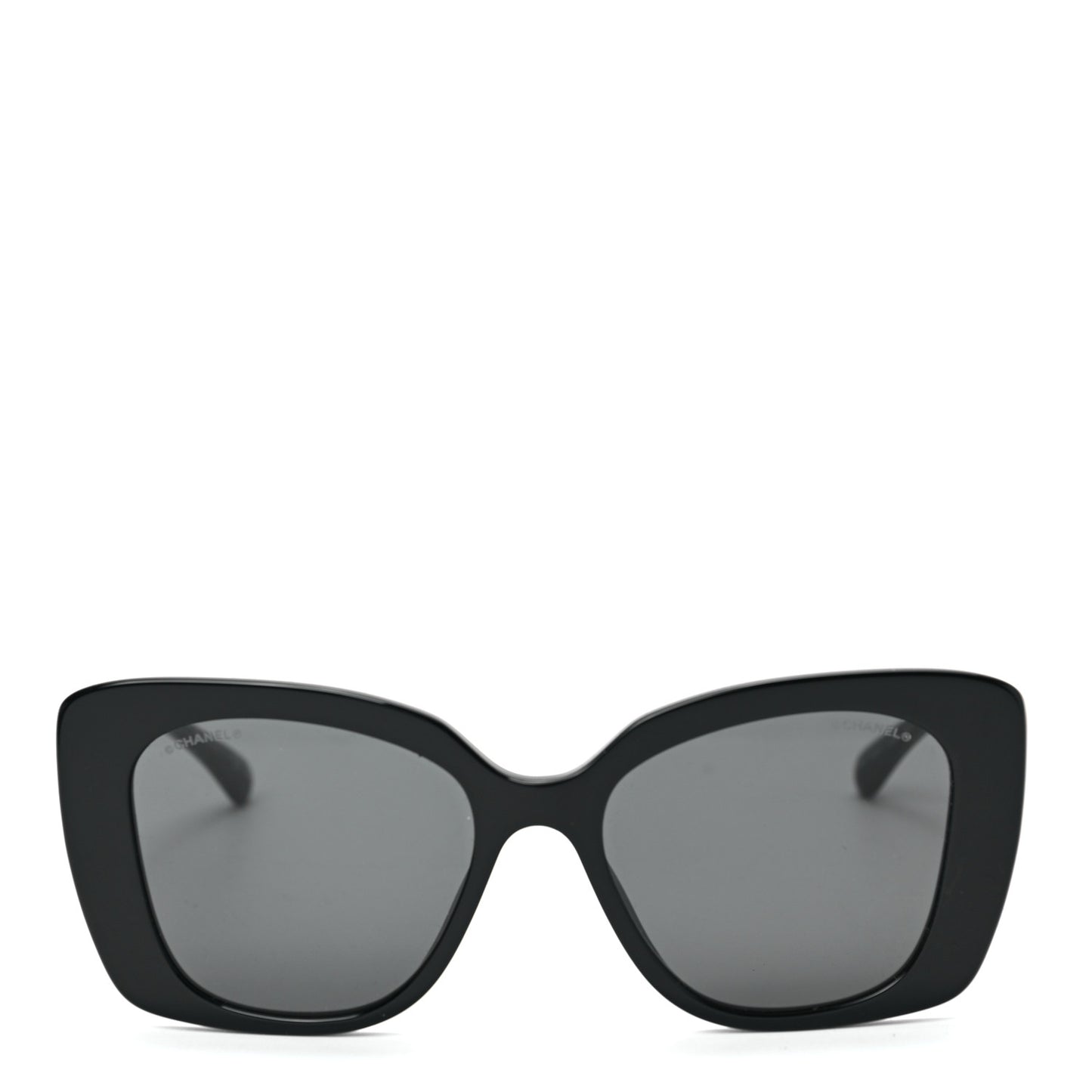 Acetate Strass Square Sunglasses 5422-B Black White