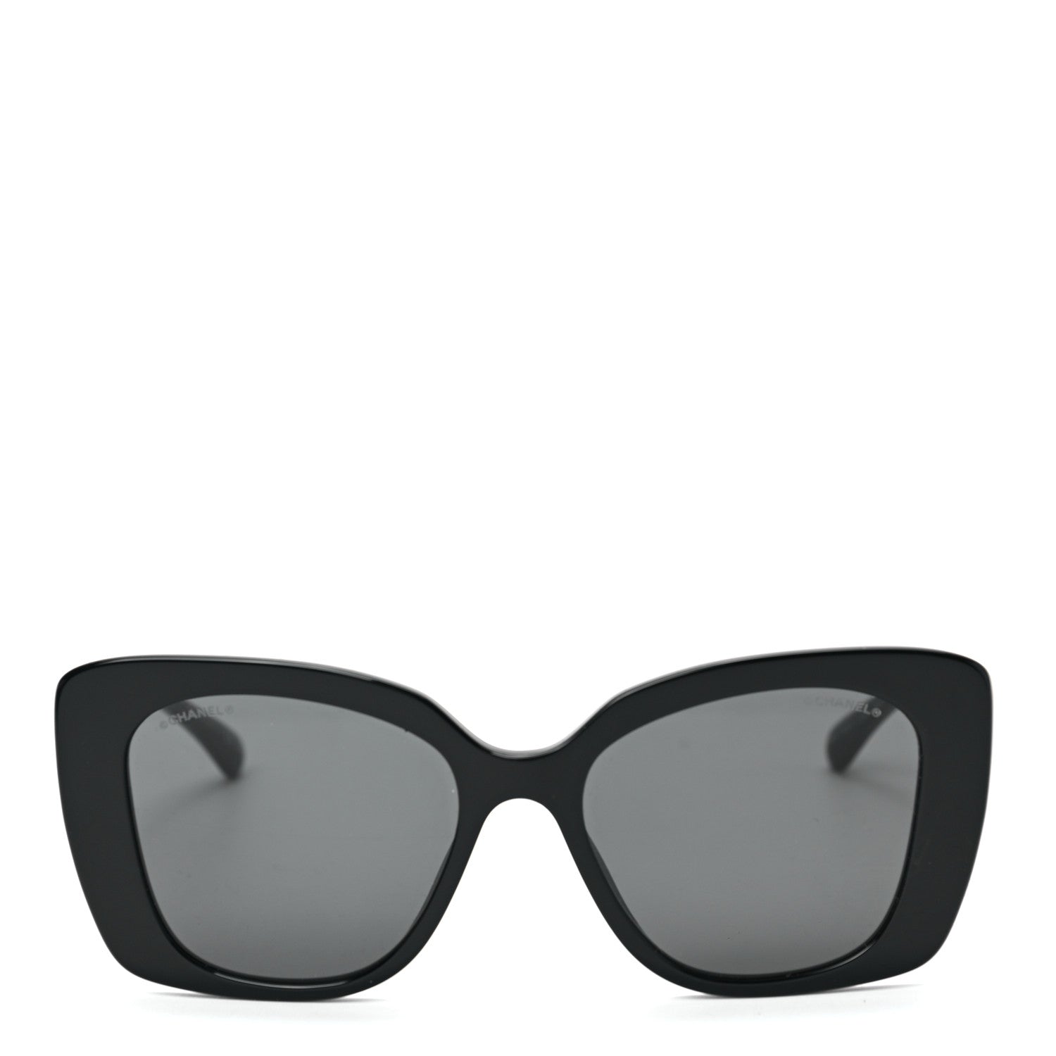 Chanel Acetate Strass Square Sunglasses 5422-B Black White 2 of 7