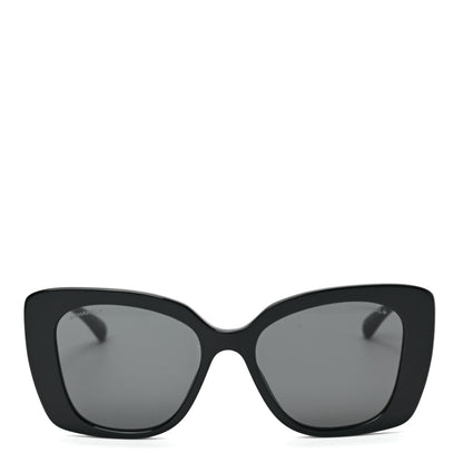 Chanel Acetate Strass Square Sunglasses 5422-B Black White 2 of 7