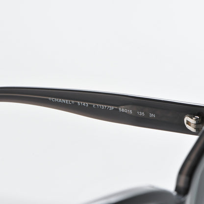 Chanel CC Logo Sunglasses 5143 Black Grey 6 of 7