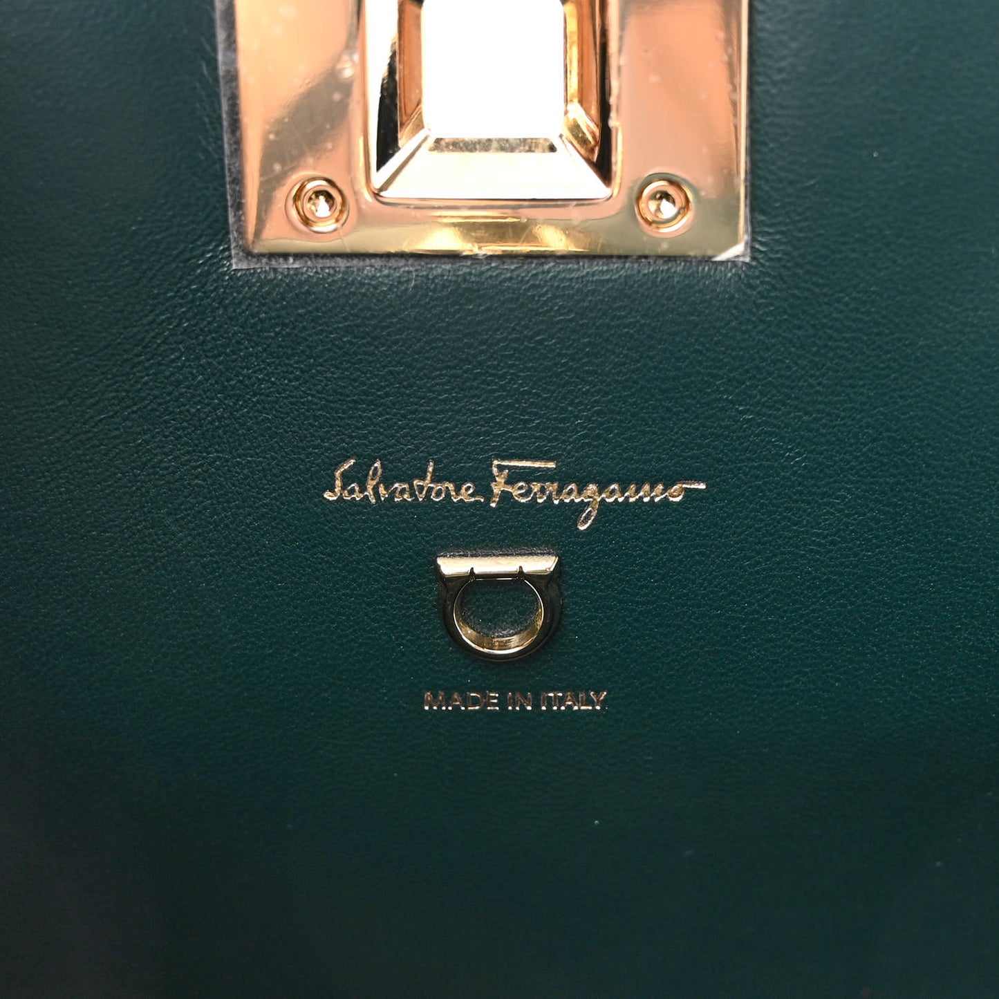 Calfskin Small Studio Box Bag Dark Green