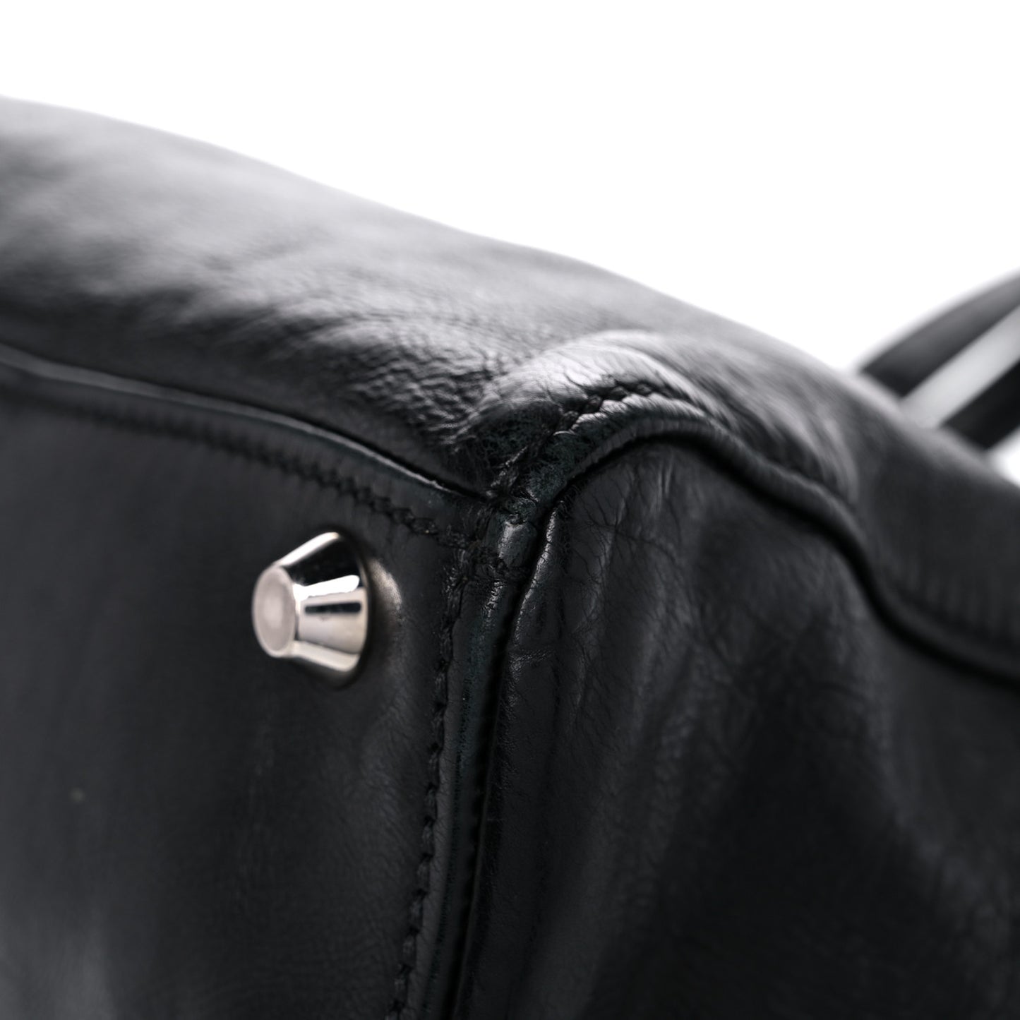 Vitello Lux Satchel Black