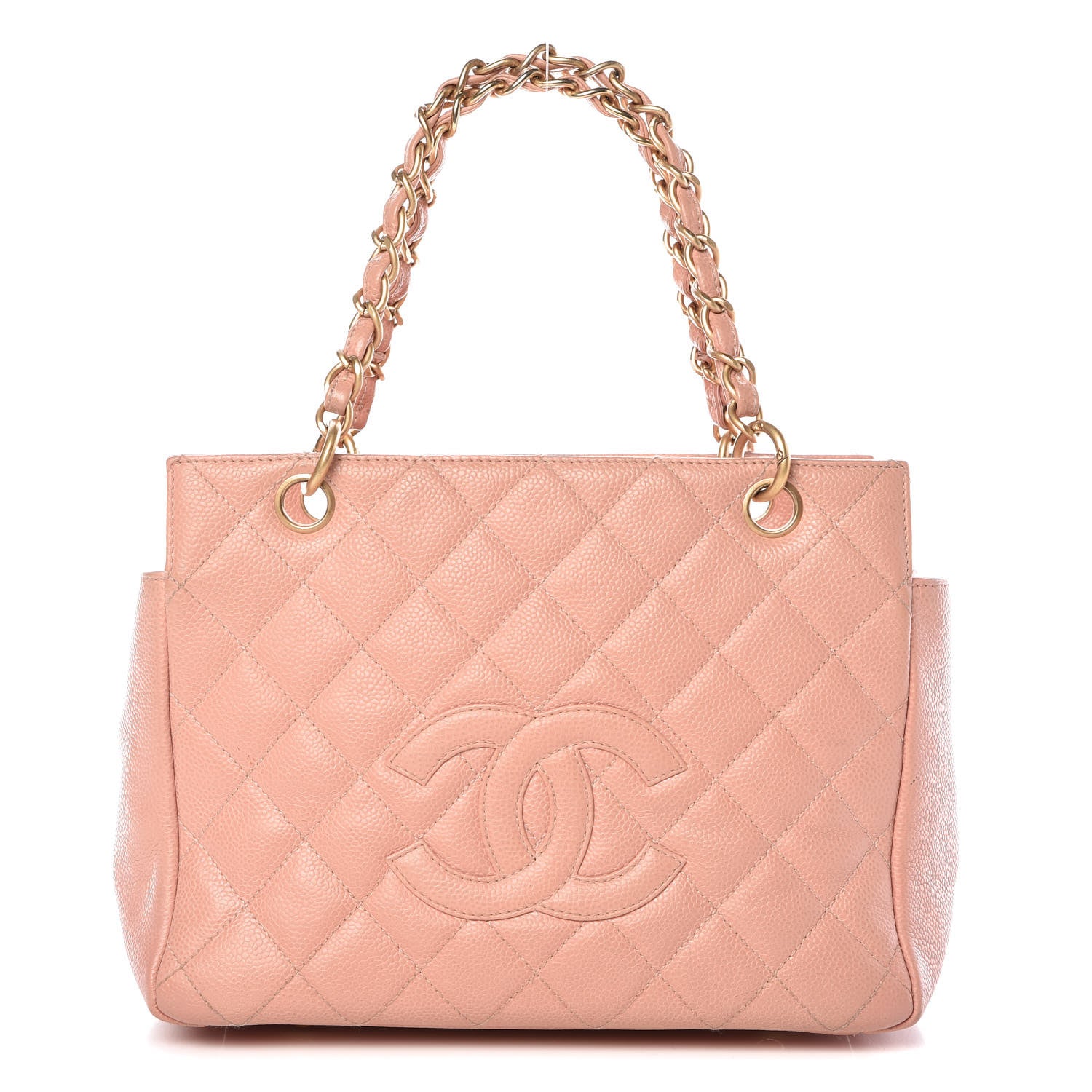 Chanel Caviar Quilted Petit Timeless Shopping Tote PTT Pink 1 of 16