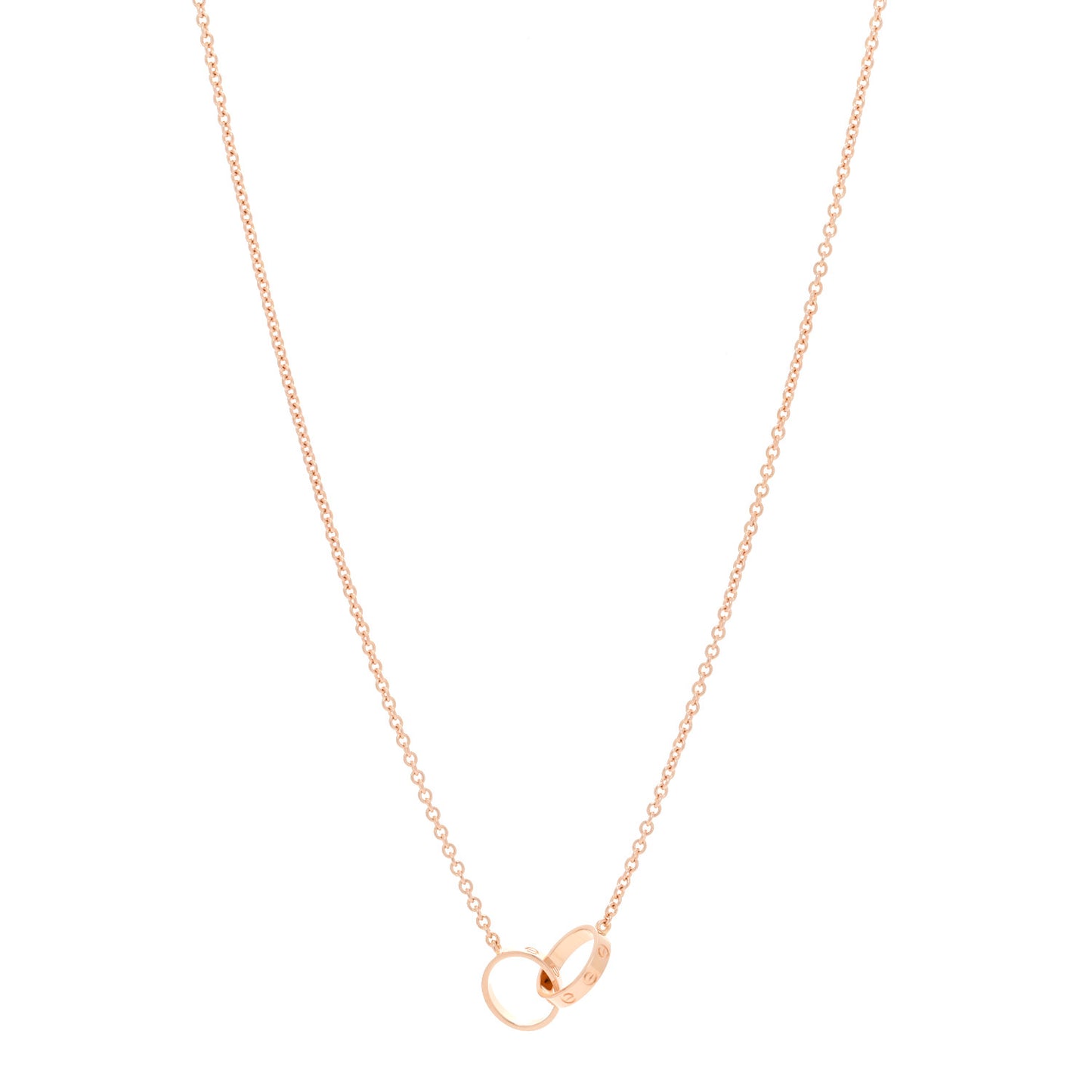 18K Pink Gold Interlocking LOVE Necklace
