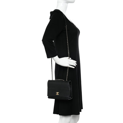 Chanel Calfskin Stitched Large Flap Black 2 of 9