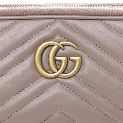 Gucci Calfskin Matelasse Mini GG Marmont Chain Crossbody Bag Porcelain Rose 10 of 11