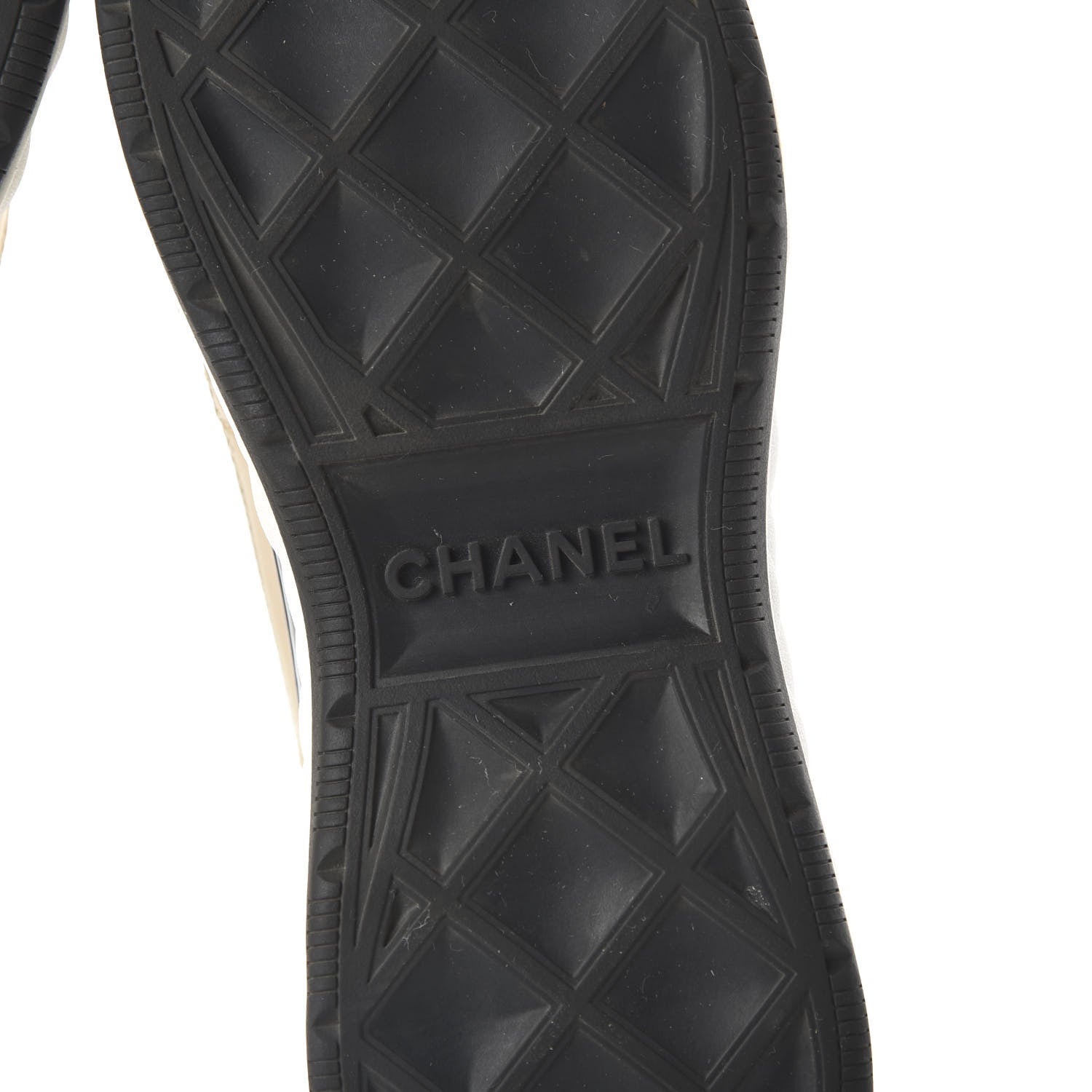 Chanel Velvet Calfskin Mixed Fibers CC Sneakers 39.5 Beige 7 of 9