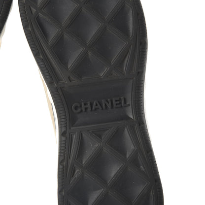 Chanel Velvet Calfskin Mixed Fibers CC Sneakers 39.5 Beige 7 of 9