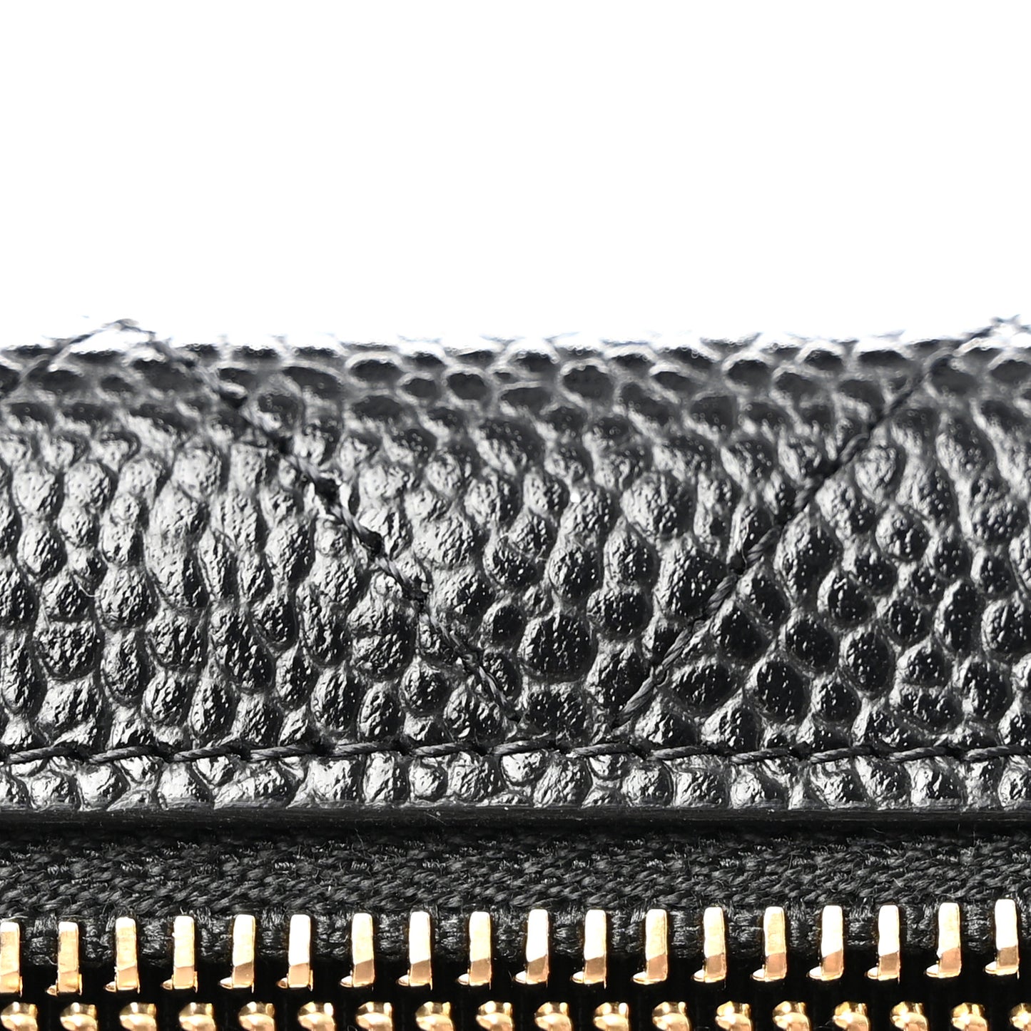Caviar Quilted Compact Flap Wallet Black
