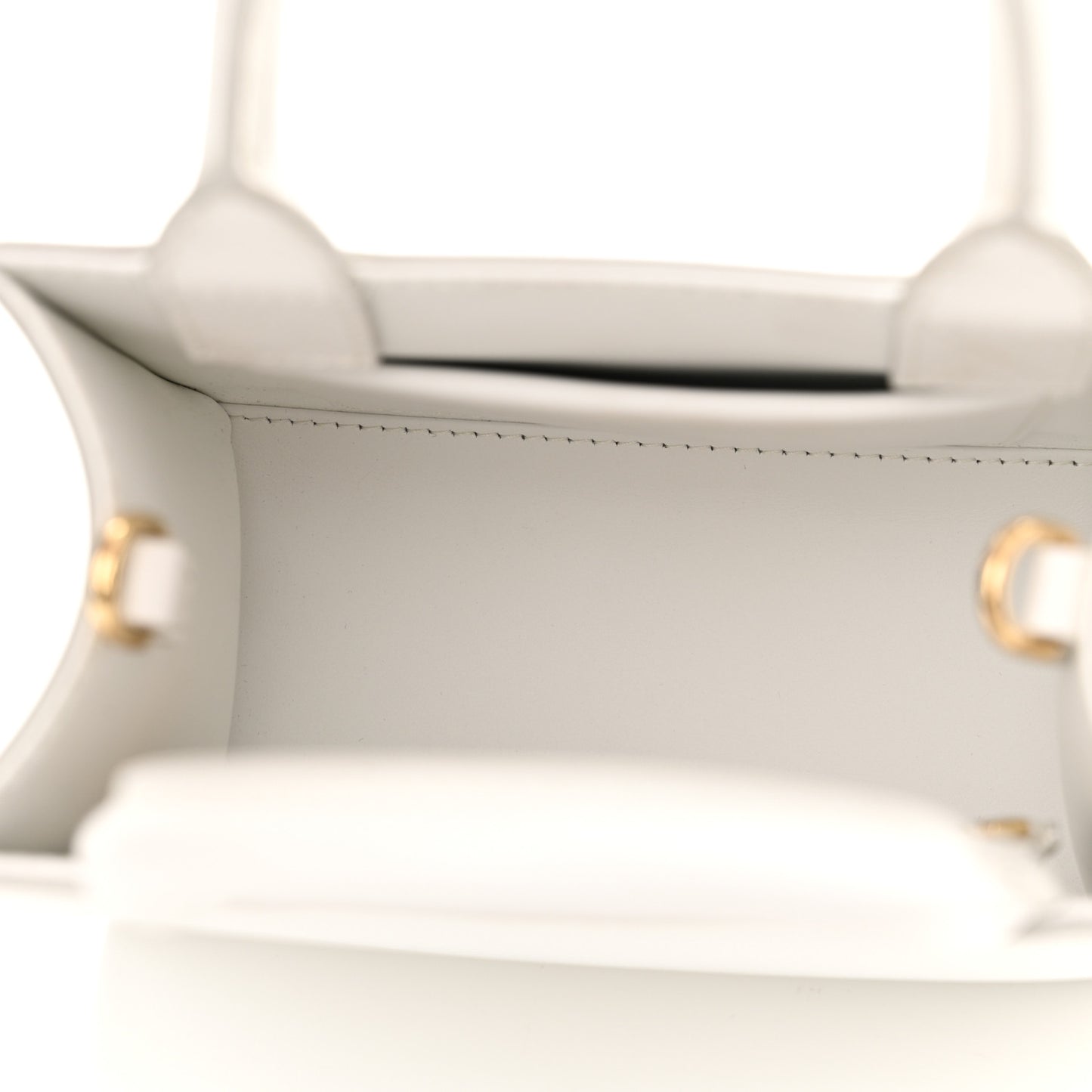 Calfskin Small DG Daily Shopper Tote White
