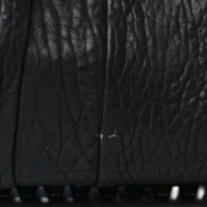 Alexander Wang Pebbled Lambskin Rockie Black Iridescent Hardware 9 of 10