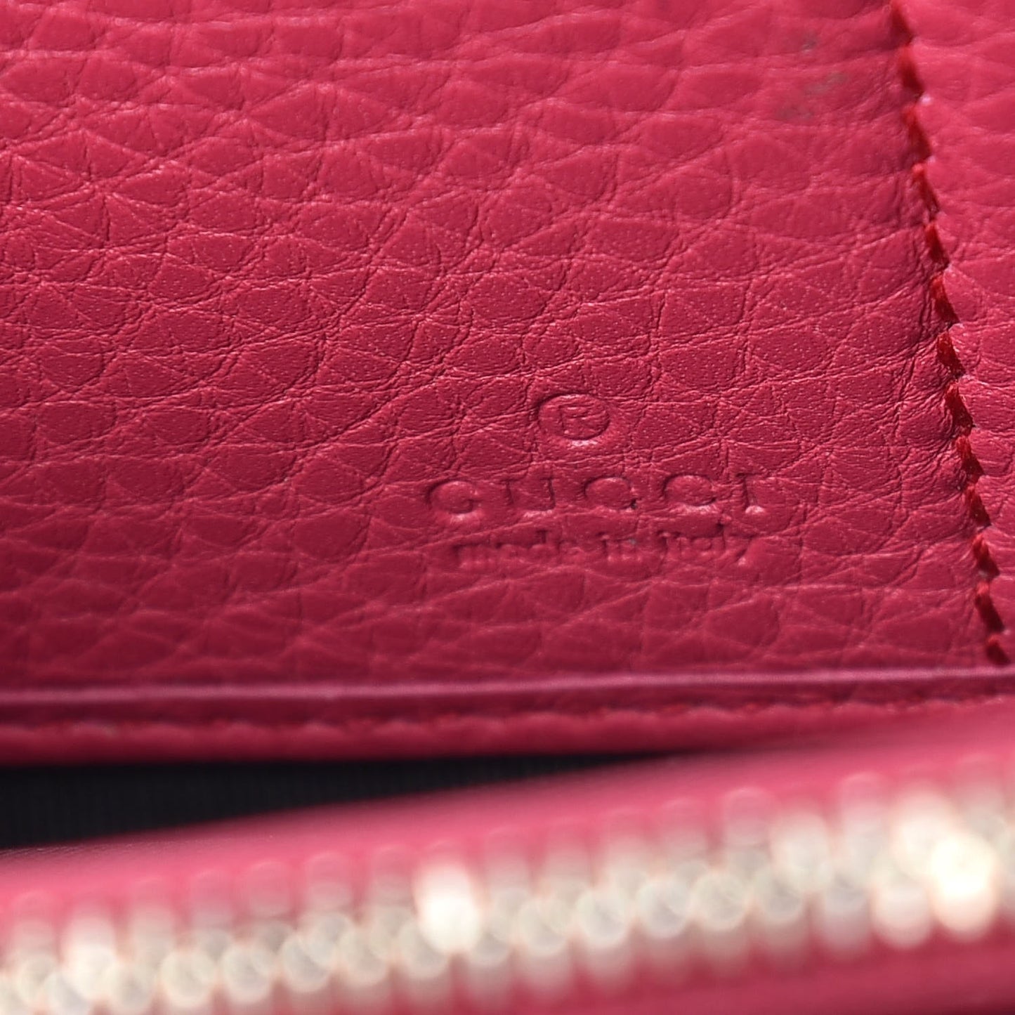 Pebbled Calfskin Soho Zip Around Wallet Pink