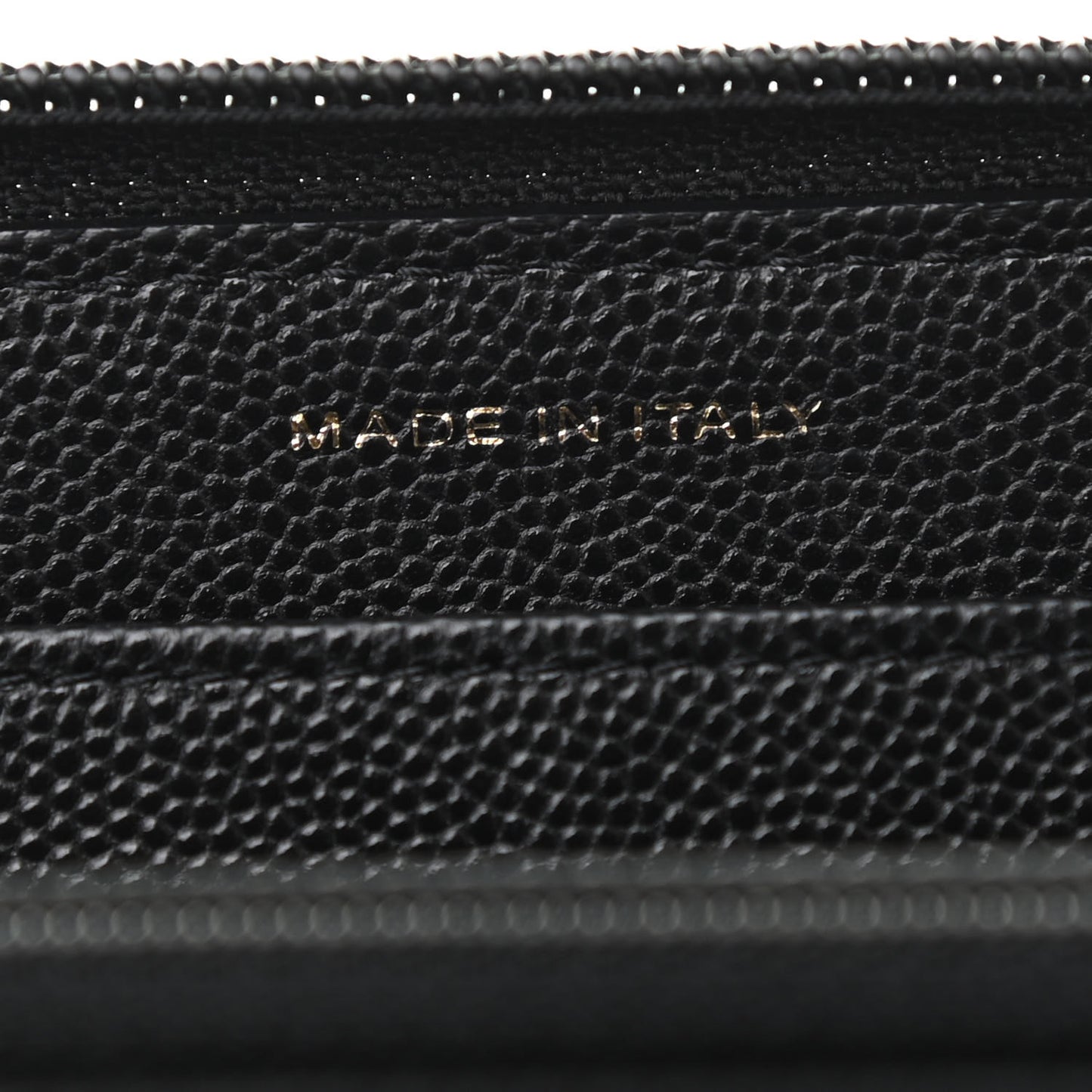 Caviar Timeless CC Large Stitched Gusset Zip Around Wallet Black