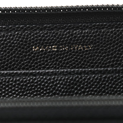 Chanel Caviar Timeless CC Large Stitched Gusset Zip Around Wallet Black 7 of 8