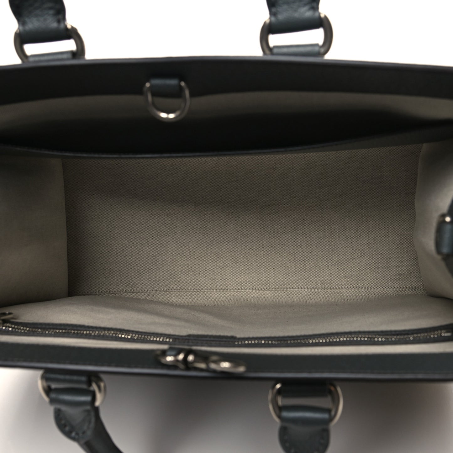 GG Supreme Monogram Textured Dollar Calfskin Large Ophidia Tote Bag Grey Black Graphite Grey