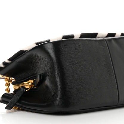 Mulberry Calf Hair Zebra Print Small Chain Crossbody Bag Black 9 of 11