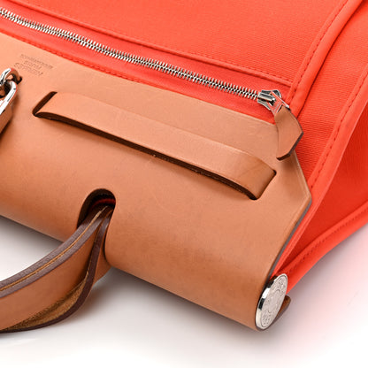 Hermes Toile Vache Hunter Herbag Zip 31 PM Orange Natural Orange Natural 21 of 21