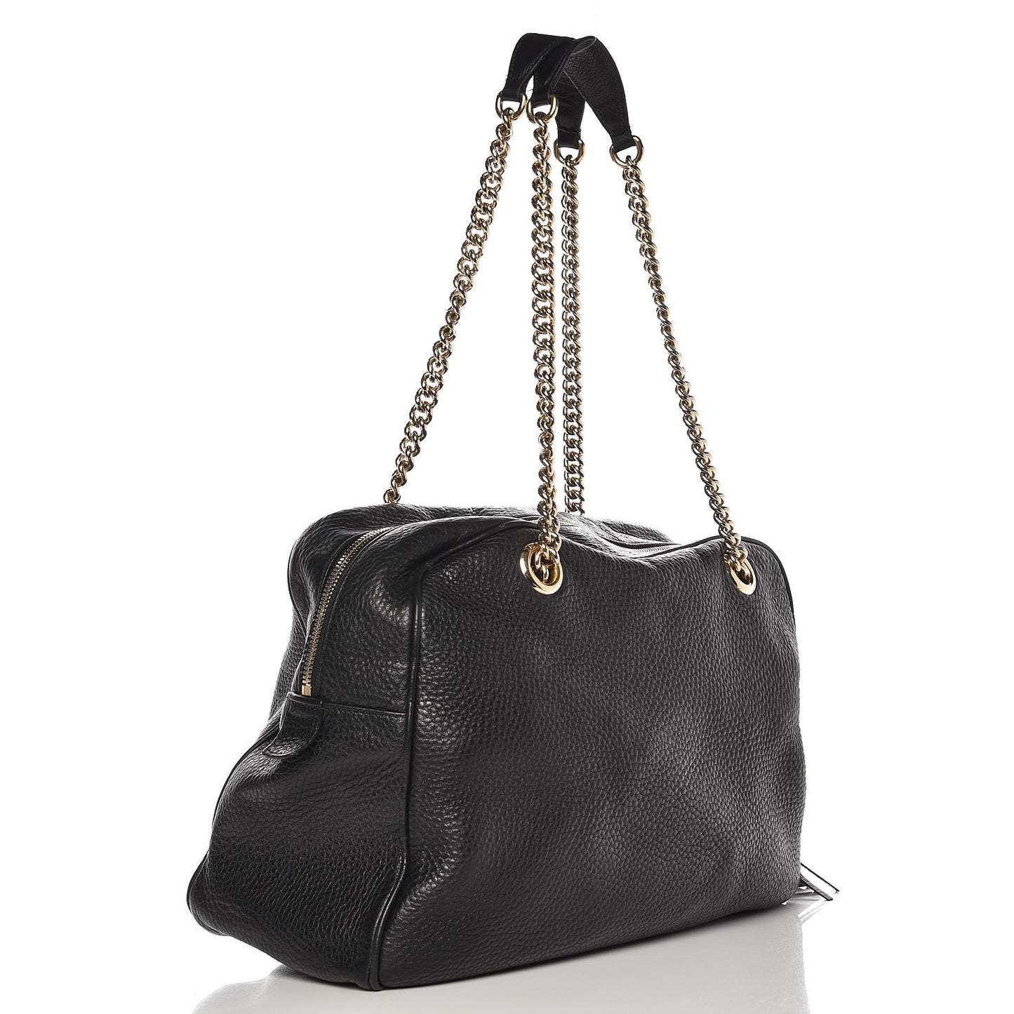Pebbled Calfskin Medium Soho Bowler Black