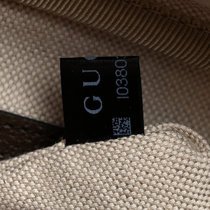 Gucci X ADIDAS Crystal Vintage Monogram Textured Dollar Calfskin Web Trefoil Logo Mini Bowling Bag Mid Natural Nut Off White New Acero 7 of 10