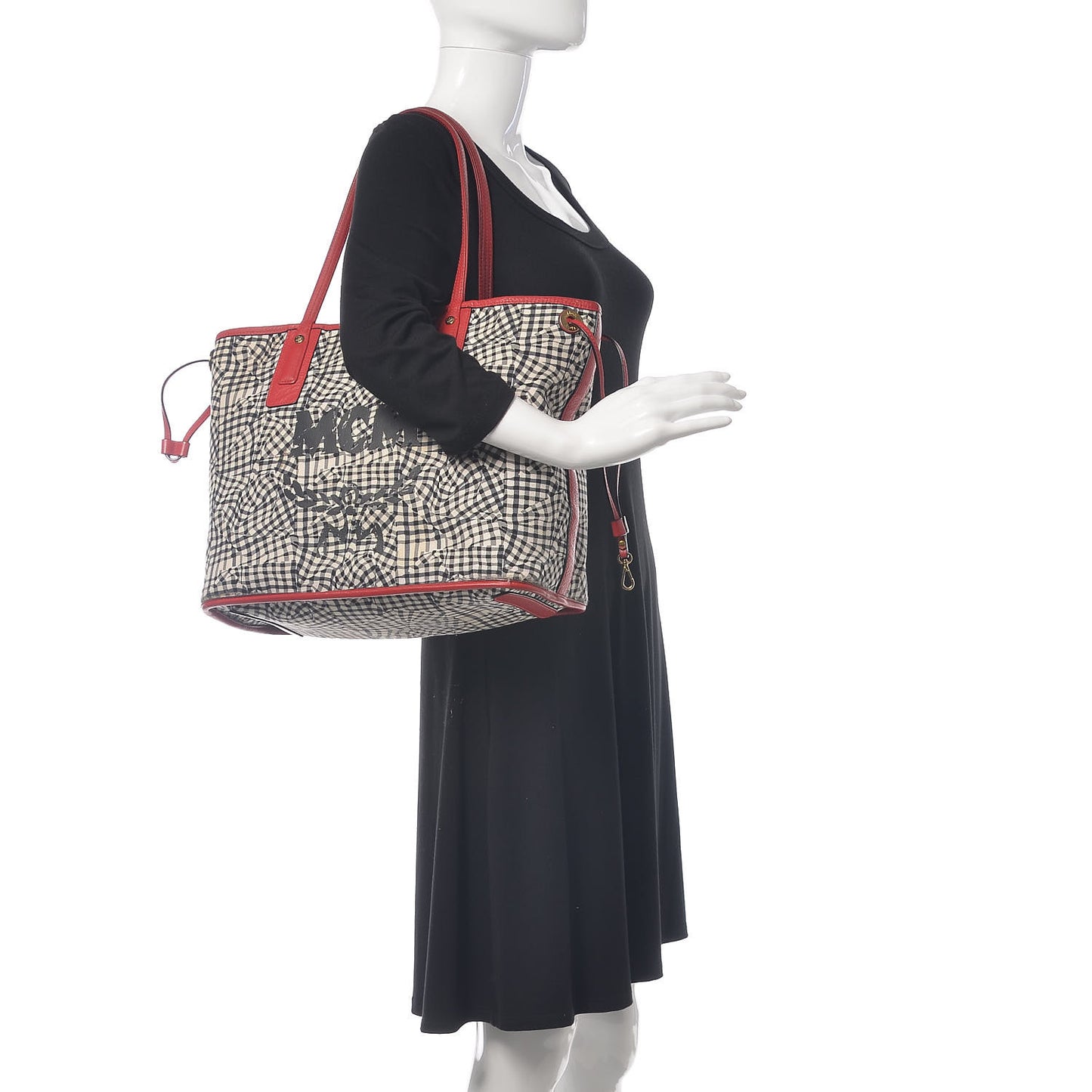 Visetos Medium Liz Reversible Shopper Tote Ruby Red
