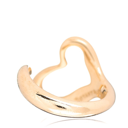 Tiffany 18K Yellow Gold Medium Elsa Peretti Open Heart Ring 49 5 4 of 5