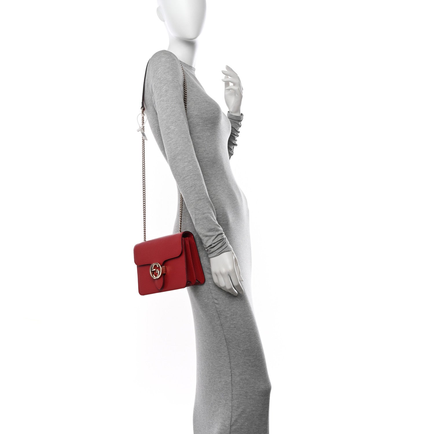 Gucci Dollar Calfskin Small Interlocking G Shoulder Bag Sun Orange 2 of 11